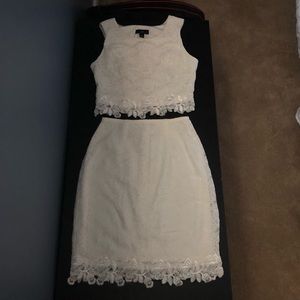 2 piece white dress